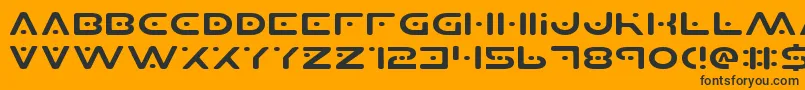 Planetsv2e Font – Black Fonts on Orange Background