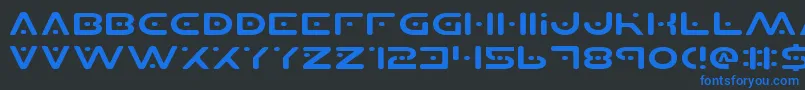 Planetsv2e Font – Blue Fonts on Black Background