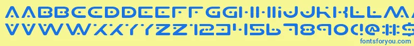 Planetsv2e Font – Blue Fonts on Yellow Background