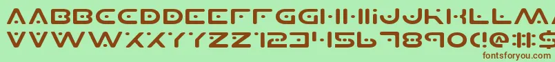 Planetsv2e Font – Brown Fonts on Green Background