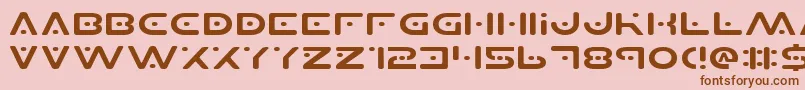 Planetsv2e Font – Brown Fonts on Pink Background