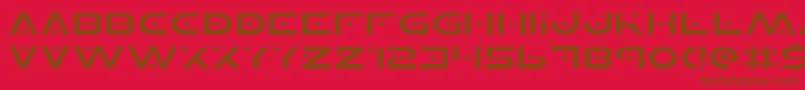 Planetsv2e Font – Brown Fonts on Red Background