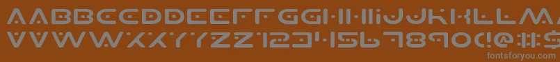 Planetsv2e Font – Gray Fonts on Brown Background