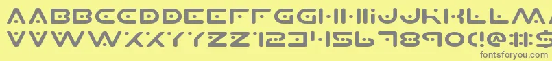 Planetsv2e Font – Gray Fonts on Yellow Background