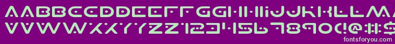 Planetsv2e Font – Green Fonts on Purple Background