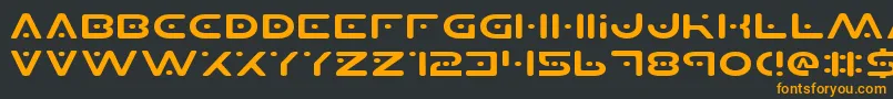 Planetsv2e Font – Orange Fonts on Black Background