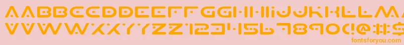 Planetsv2e Font – Orange Fonts on Pink Background