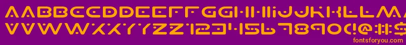 Planetsv2e Font – Orange Fonts on Purple Background