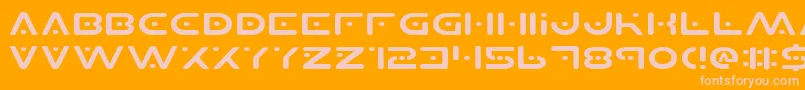 Planetsv2e Font – Pink Fonts on Orange Background