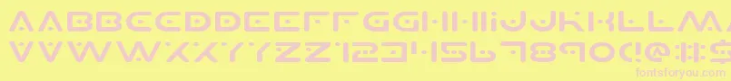 Planetsv2e Font – Pink Fonts on Yellow Background