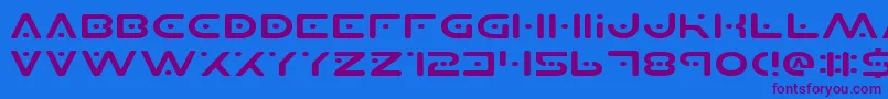 Planetsv2e Font – Purple Fonts on Blue Background