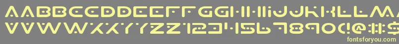 Planetsv2e Font – Yellow Fonts on Gray Background