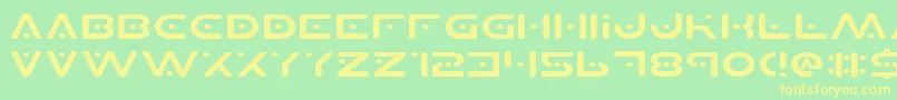 Planetsv2e Font – Yellow Fonts on Green Background