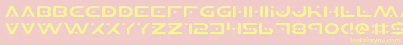 Planetsv2e Font – Yellow Fonts on Pink Background