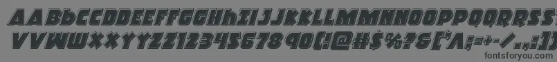 Racketsquadbevelital Font – Black Fonts on Gray Background