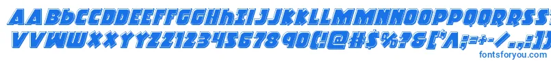 Racketsquadbevelital Font – Blue Fonts on White Background