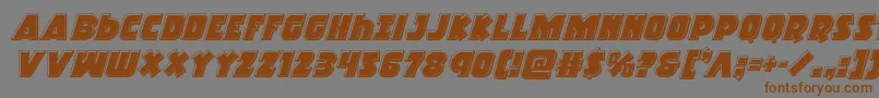 Racketsquadbevelital Font – Brown Fonts on Gray Background