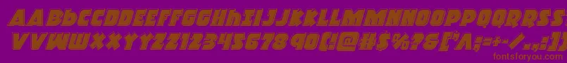 Racketsquadbevelital Font – Brown Fonts on Purple Background