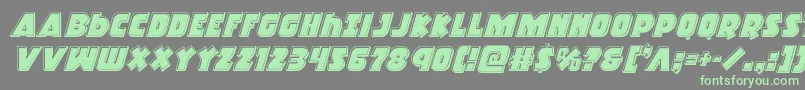 Racketsquadbevelital Font – Green Fonts on Gray Background