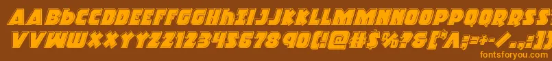 Шрифт Racketsquadbevelital – оранжевые шрифты на коричневом фоне