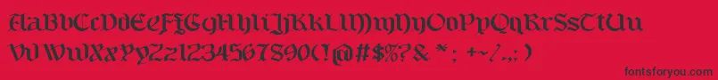 Bayern Font – Black Fonts on Red Background