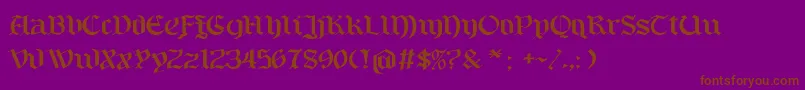 Bayern Font – Brown Fonts on Purple Background