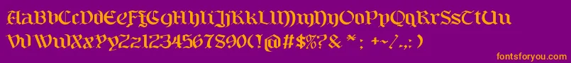 Bayern Font – Orange Fonts on Purple Background