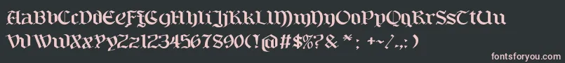 Bayern Font – Pink Fonts on Black Background