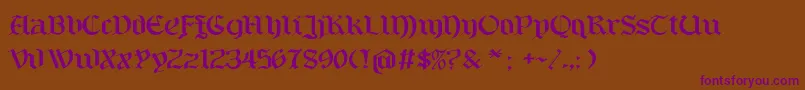 Bayern Font – Purple Fonts on Brown Background