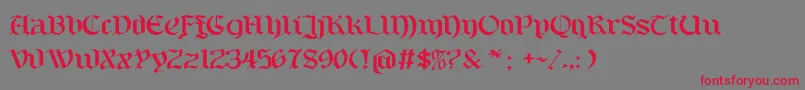Bayern Font – Red Fonts on Gray Background