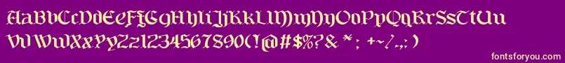 Bayern Font – Yellow Fonts on Purple Background