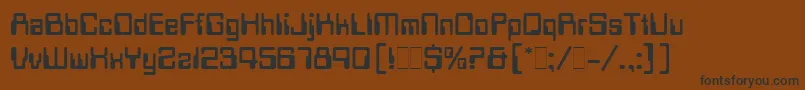 DataSeventyLetPlain.1.0 Font – Black Fonts on Brown Background