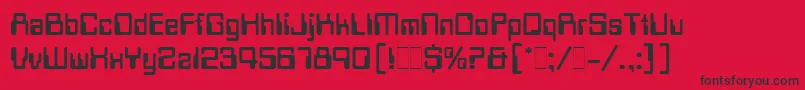 DataSeventyLetPlain.1.0 Font – Black Fonts on Red Background