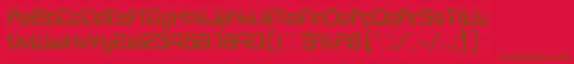 DataSeventyLetPlain.1.0-fontti – ruskeat fontit punaisella taustalla