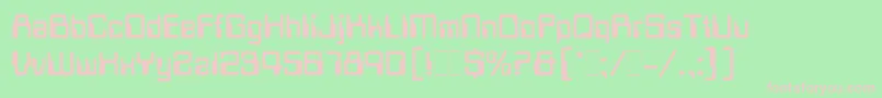 フォントDataSeventyLetPlain.1.0 – 緑の背景にピンクのフォント
