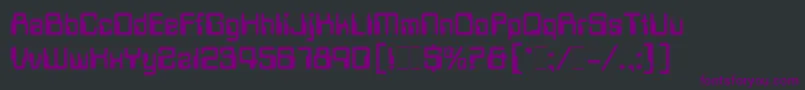 Шрифт DataSeventyLetPlain.1.0 – фиолетовые шрифты на чёрном фоне