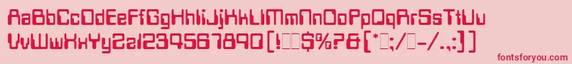 fuente DataSeventyLetPlain.1.0 – Fuentes Rojas Sobre Fondo Rosa