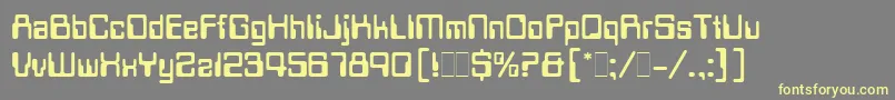 DataSeventyLetPlain.1.0-fontti – keltaiset fontit harmaalla taustalla