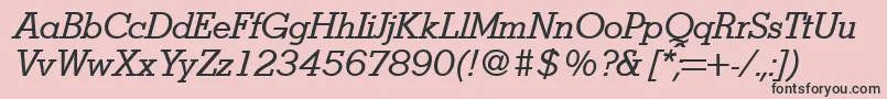 Шрифт StymieItalic – чёрные шрифты на розовом фоне