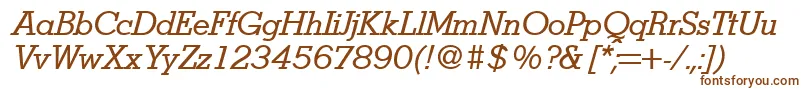 StymieItalic Font – Brown Fonts on White Background