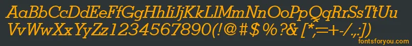 StymieItalic Font – Orange Fonts on Black Background