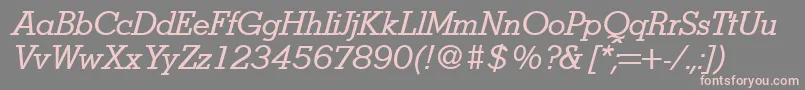 StymieItalic Font – Pink Fonts on Gray Background