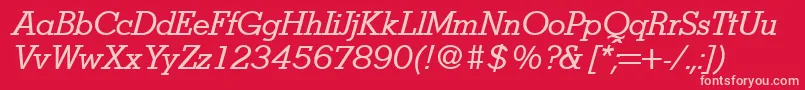 StymieItalic Font – Pink Fonts on Red Background