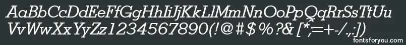 StymieItalic Font – White Fonts on Black Background