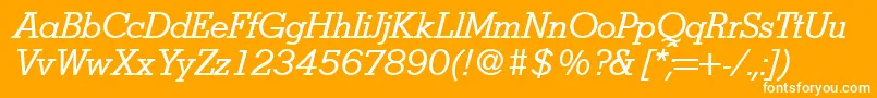 StymieItalic Font – White Fonts on Orange Background