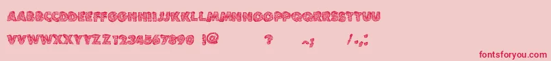 VtksLoveandpeace Font – Red Fonts on Pink Background