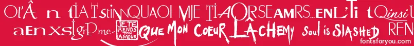 LogosmylГЁnefarmerregular Font – White Fonts on Red Background