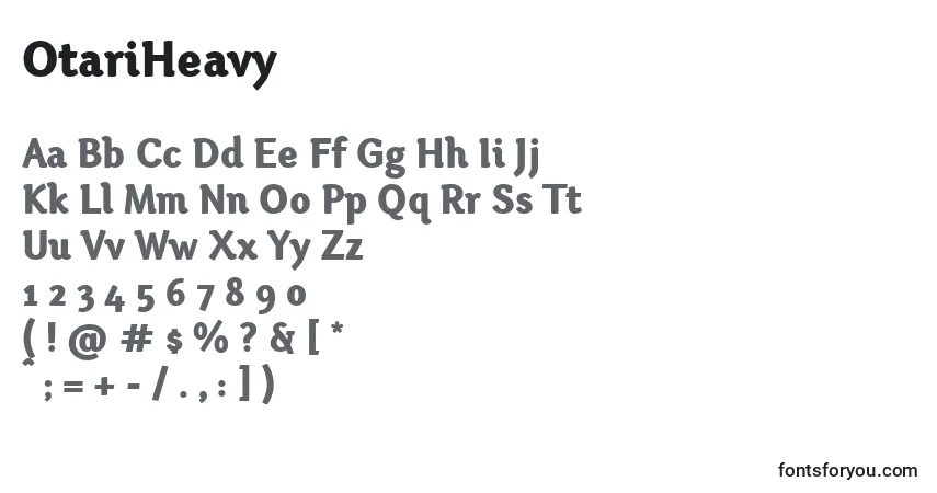 Шрифт OtariHeavy – алфавит, цифры, специальные символы