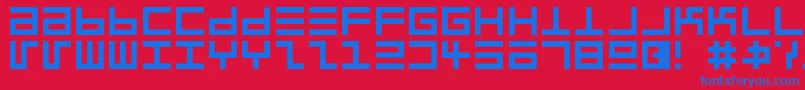 Eppserg Font – Blue Fonts on Red Background