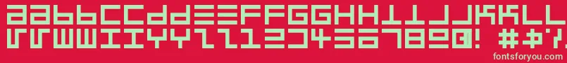 Eppserg Font – Green Fonts on Red Background